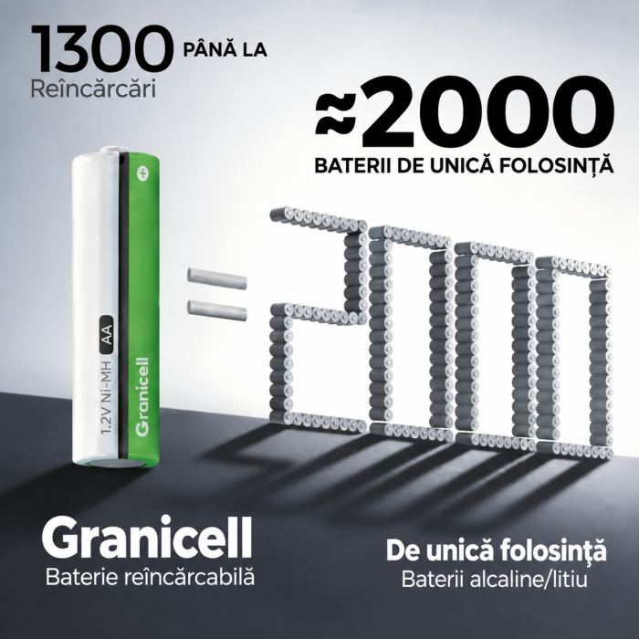 Set 16 Acumulatori AA NiMH 2800 mAh, 1.2V + 4 Cuti [3]