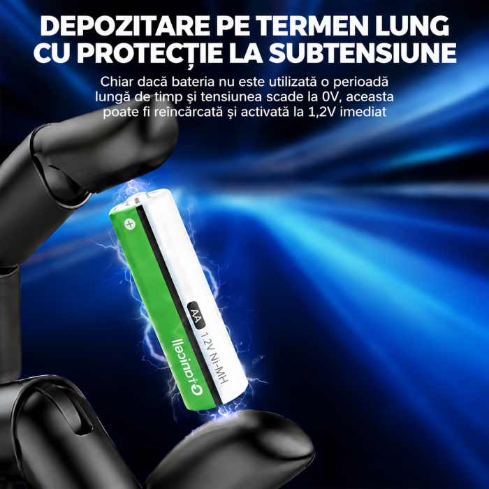 Set 16 Acumulatori AA NiMH 2800 mAh, 1.2V + 4 Cuti [4]