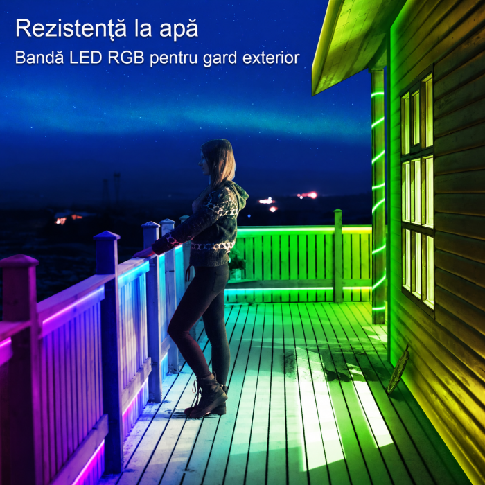 Banda LED RGB 15 m Exterior IP68, Lotus Lantern, Music Sync [6]
