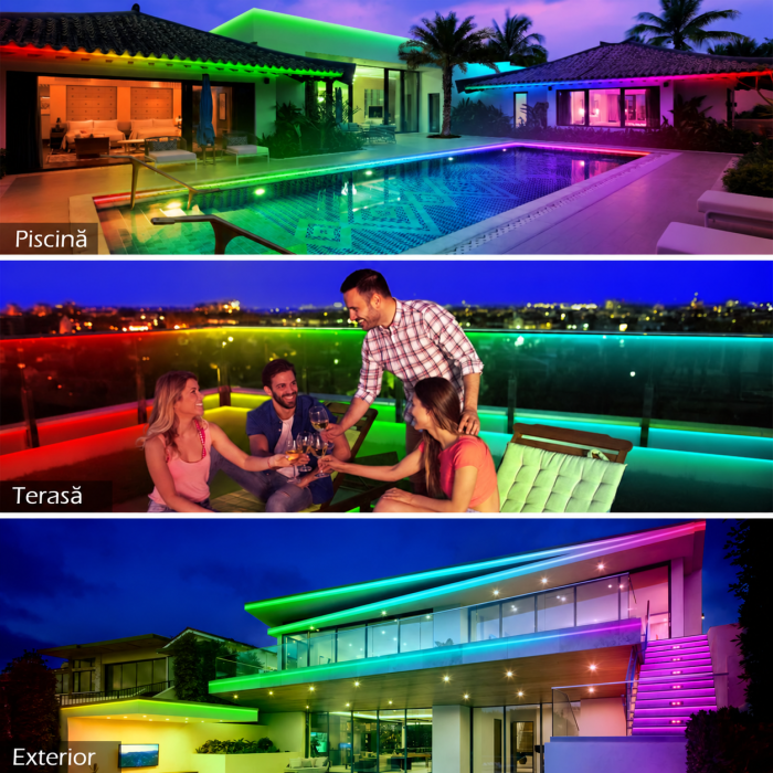 Banda LED RGB 15 m Exterior IP68, Lotus Lantern, Music Sync [2]