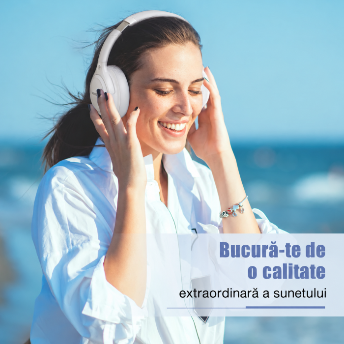 Casti Bluetooth Over-Ear BERIBES® Wireless cu Autonomie de pana la 65 Ore, 6 Moduri EQ, Sunet HiFi Stereo, Bass Profund, Microfon Incorporat, Bluetooth 5.3, Pliabile, Compatibile cu Telefon, iPad, Laptop, PC, Alb [7]