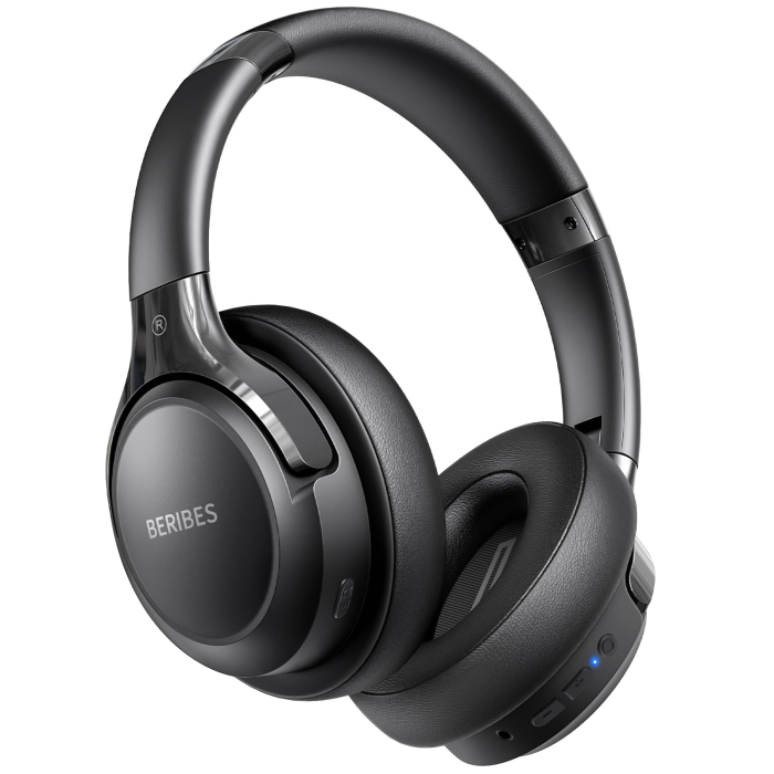 Casti Bluetooth Over-Ear Beribes, 65 Ore Autonomie, 6 Moduri EQ, Bluetooth 5.3, Microfon Integrat, Conectivitate 3.5 mm. [1]