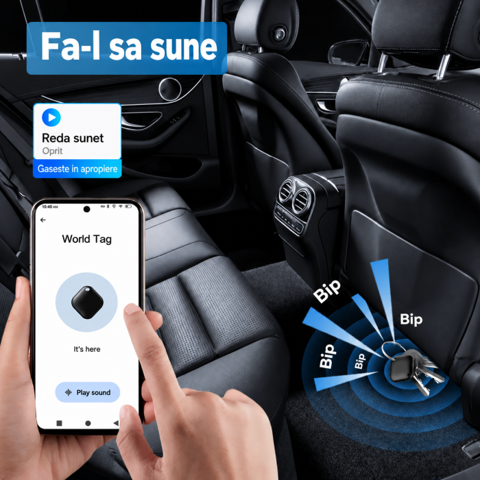 Set 4 Smart Tag Android, Tracker Bluetooth Google Find Hub, IP67 [4]