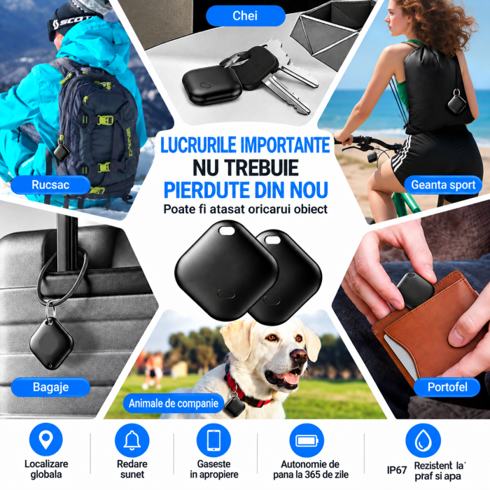 Set 4 Smart Tag Android, Tracker Bluetooth Google Find Hub, IP67 [2]