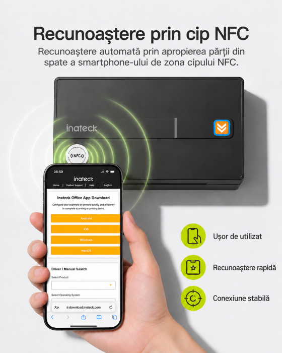 AM298 - Imprimanta Termica pentru Etichete si AWB-uri 100x150 mm, 4 x 6, Compatibila Etichete Format A6, Portabila, 203 DPI, Fara Cerneala, Toner, Conectare Bluetooth si USB, Compatibila iOS, Android, Windows [6]