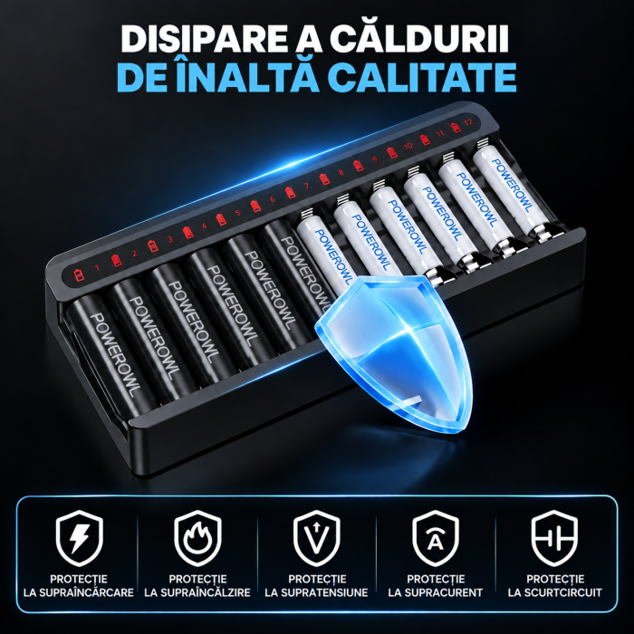 Incarcator Inteligent 12 Acumulatori AA/AAA, Ni-MH, USB 5V [2]