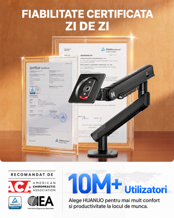 Suport Monitor FlowLift Pro 13-32 inch, 9 kg, VESA 75/100 [6]