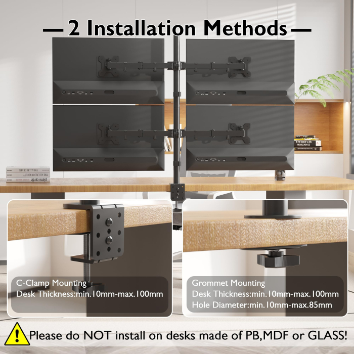 AM214 - Suport pentru 4 monitoare Bontec® 13-27 inch [3]