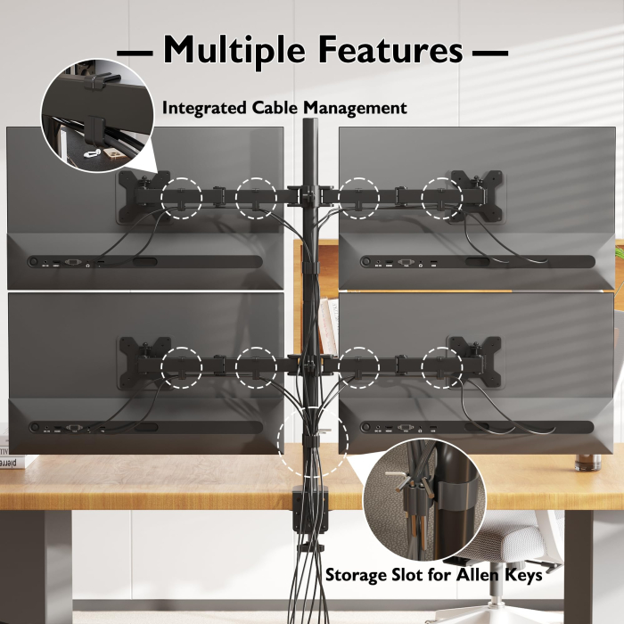 AM214 - Suport pentru 4 monitoare Bontec® 13-27 inch [4]