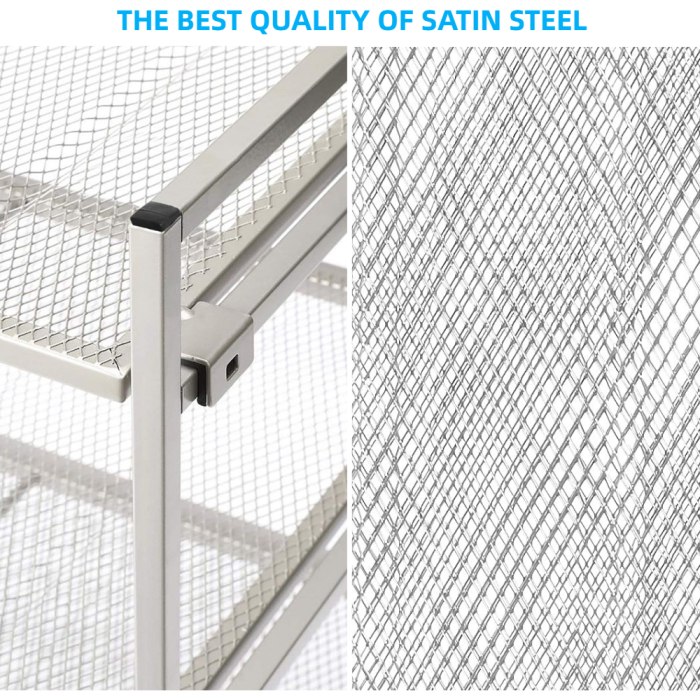 Suport pentru pantofi, depozitare incaltaminte Seville Classics®, Set 2 buc x 67.3 x 31 x 48.5 cm, demontabil, stivuibil, din otel satinat [4]