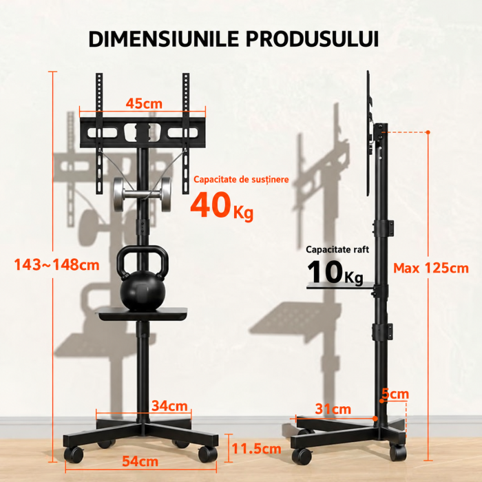 Suport televizor cu roti 23–60 inch [3]