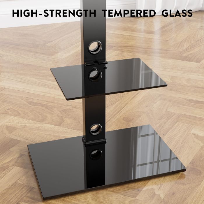 Suport TV cu stand Bontec® pentru televizor plat si curbat 30–70 inch, 40 kg, VESA 600x400, inaltime ajustabila, multifunctional. [6]