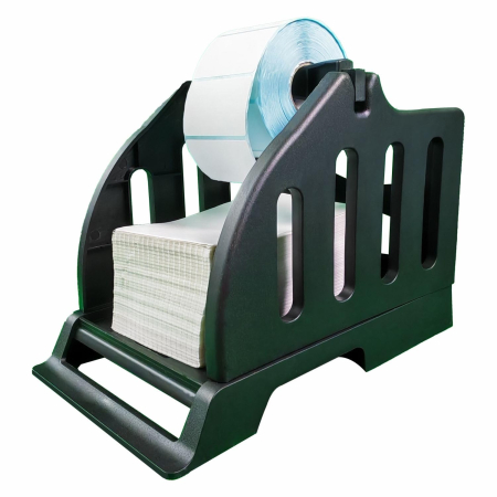 Accesorii PC, Laptop, Tablete & Telefoane - Suport etichete autoadezive 2 in 1 AdyMel® – pentru imprimanta termica, rola si stivuite, negru.