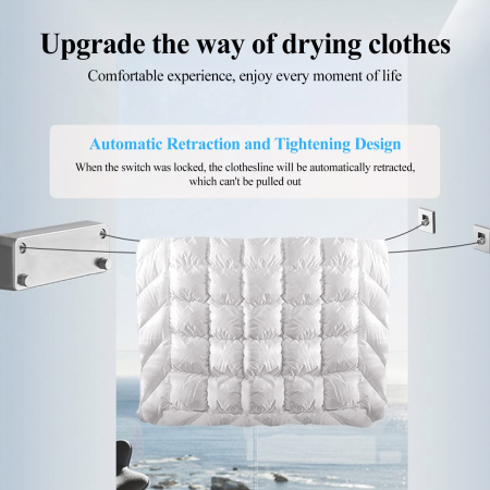 Uscator de rufe retractabil AdyMel® – 2 sfori otel, 4.2 m [2]