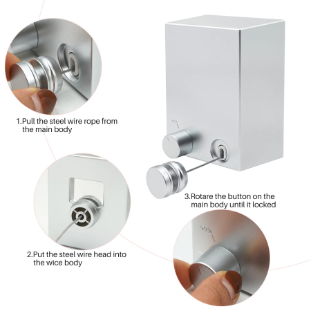 Uscator de rufe retractabil AdyMel® – sfoara din otel 4.2 m, 20 kg, gri. [5]