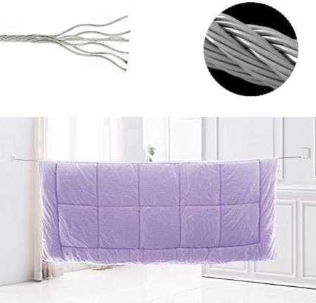 Uscator de rufe retractabil AdyMel® – sfoara din otel 4.2 m, 20 kg, gri. [3]