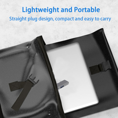 Adaptor USB Type C 4 in 1 AdyMel® – hub aluminiu cu 4 porturi USB, gri. [5]