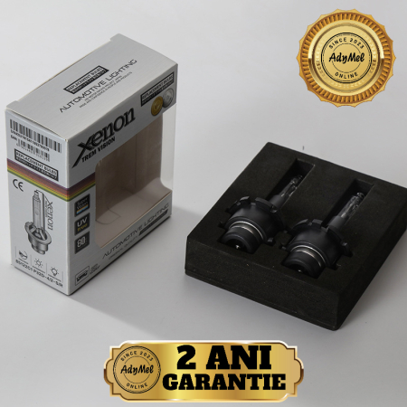 Becuri xenon D2S/D2R AdyMel® – set 2 buc, 35W, lumina alba 6000K, 4500LM. [1]