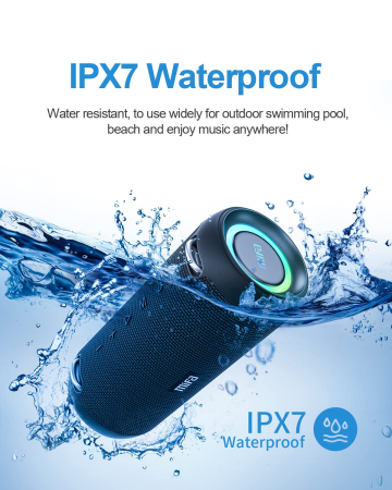 Boxa portabila profesionala MIFA® 60W – pure bass, HiFi, IPX7, RGB, 30h. [3]