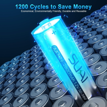 Baterii reincarcabile Sukai® AA HR6 – 2800 mAh, Ni-MH, set 8 buc. [4]