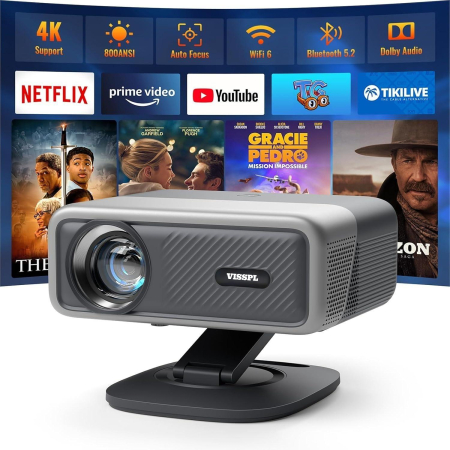 Videoproiectoare - Videoproiector inteligent VISSPL® 4K – Netflix licentiat, Dolby Audio 3D, WiFi 6.