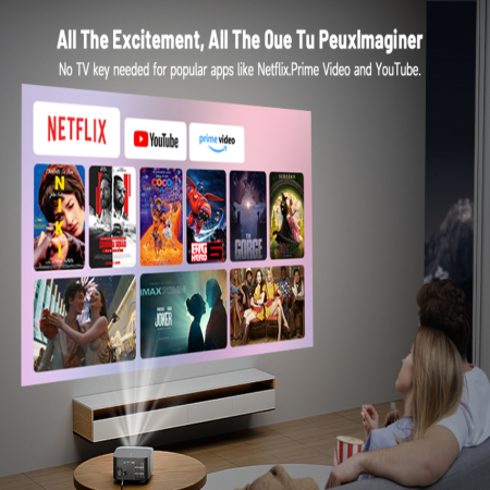 Videoproiector Android ZOOMCAT® – Netflix licentiat, Hifi Speaker, 4K Home Cinema. [9]