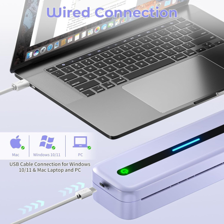 Imprimanta termica portabila Phomemo® M832 – autocolante termice 300 dpi, mov. [9]