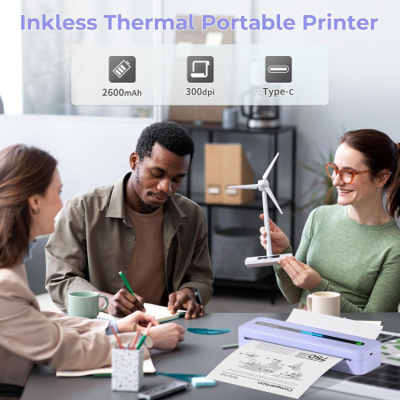 Imprimanta termica portabila Phomemo® M832 – autocolante termice 300 dpi, mov. [10]