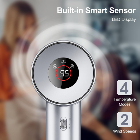 Uscator de par profesional – 500 milioane ioni negativi, motor 140.000 RPM, gri. [3]