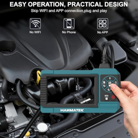 Endoscop industrial profesional HANMATEK® 1080P – IP67, SD 32GB, cablu 5 m, LED reglabil. [3]