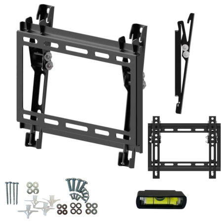 Accesorii TV & Monitoare - Suport TV de perete Pepita – reglabil cu inclinare, 23–42 inch, VESA 200x200, negru.