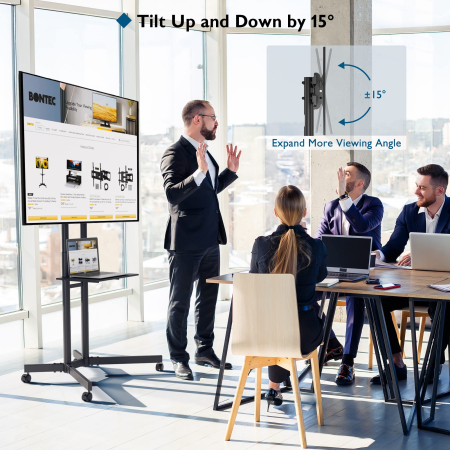 Suport TV Bontec® 32–85 inch – stand cu roti 360°, VESA 600x400, multifunctional. [5]