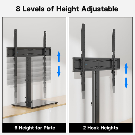 Suport TV Bontec® 26–65 inch – plat si curbat, VESA 600x400, multifunctional. [3]