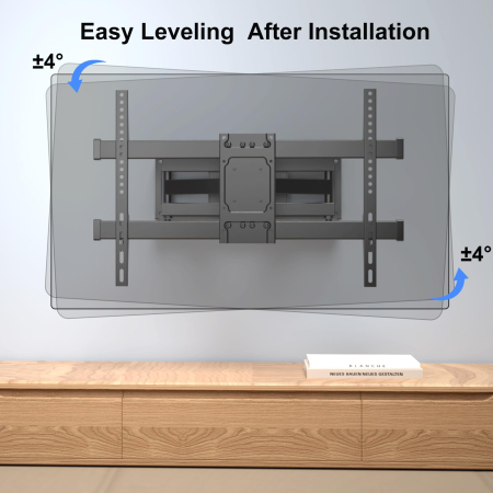 Suport TV Suptek® Premium – perete, 32–84 inch, VESA, inclinare si rotire, pana la 60 kg, negru. [3]