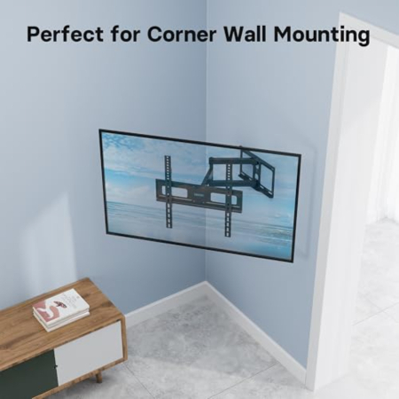 Suport TV Bontec® 26–60 inch – perete, VESA 400x400, inclinare si rotire, montare colt, negru. [2]