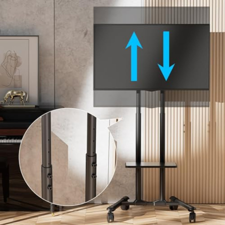 Suport TV premium Adymel® 32–85 inch – stand cu roti 360°, VESA 600x400, multifunctional. [1]