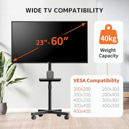 Suport televizor AdyMel® cu roti 23–60” [3]