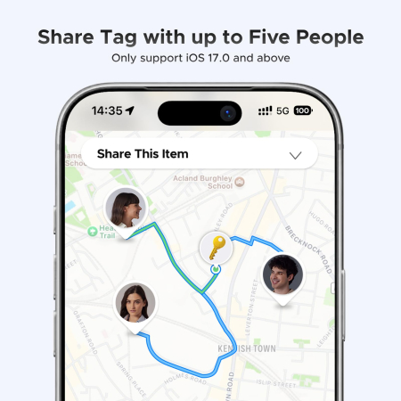 Tracker AirTag Bluetooth UGREEN® FineTrack compatibil Apple Find My (iOS), Set 4 buc, localizator obiecte cu baterie inlocuibila 2 ani, certificat Apple MFi [7]