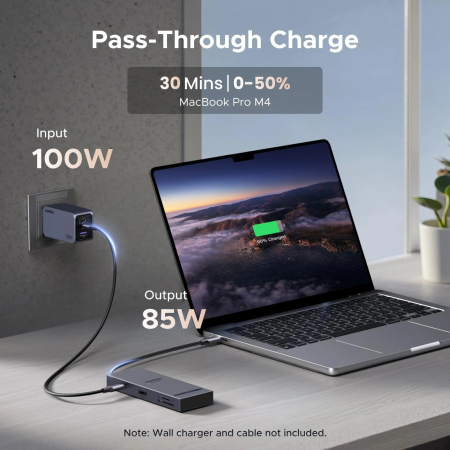 AM289 - Hub USB-C UGREEN Revodok Pro 108, 8 in 1 , HDMI 4K 60Hz, PD 100W, USB 3.2 10Gbps, cititor SD/TF, adaptor docking station pentru laptop MacBook, Windows, Android [5]