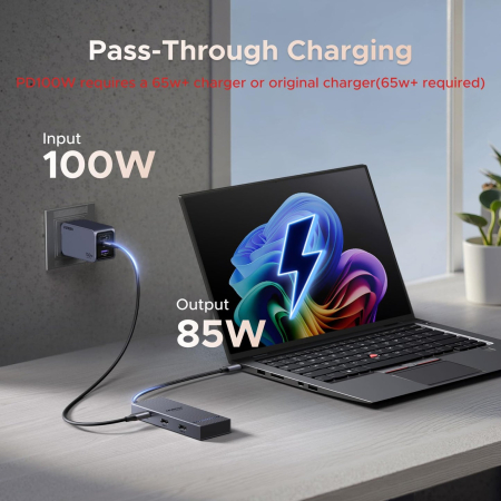 AM297 - Hub USB-C UGREEN Revodok Pro 207, 7 in 1, 2 x HDMI 4K 60Hz, PD 100W, 2 x USB 3.2 si 2 USB 3.2 Tip C 10Gbps, adaptor docking station pentru laptop MacBook, Windows, Android [4]