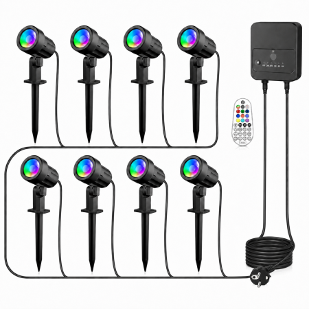 Toate produsele - AM314 - Ghirlanda Luminoasa Decorativa SMART LED IP44 33.3m Adymel®, 40+2 becuri LED G40 incluse, Control Aplicatie + Telecomanda, Timer Smart, exterior, lumina calda 2700K, Music Sync, potrivita pentru Craci