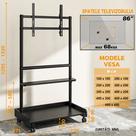 AM317 - Suport TV pentru Televizor 40-86 Inch [1]