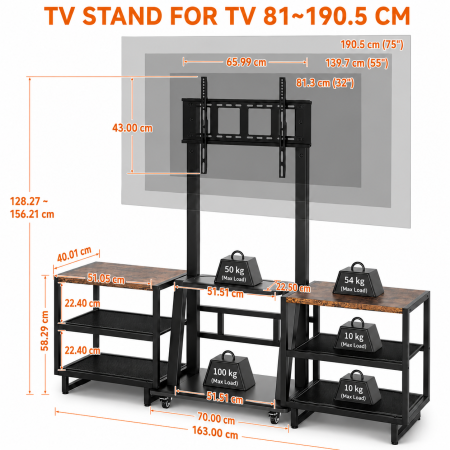 AM318 - Suport TV pentru Televizor 32-75 Inch si 2 comode [3]