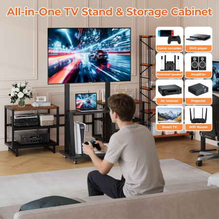 AM318 - Suport TV pentru Televizor 32-75 Inch si 2 comode [2]