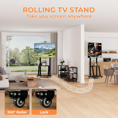 AM318 - Suport TV pentru Televizor 32-75 Inch si 2 comode [4]