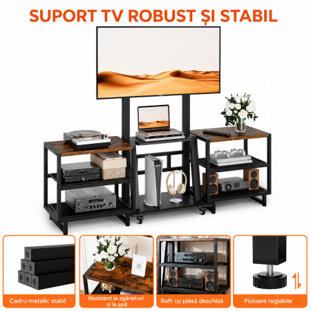 AM318 - Suport TV pentru Televizor 32-75 Inch si 2 comode [1]