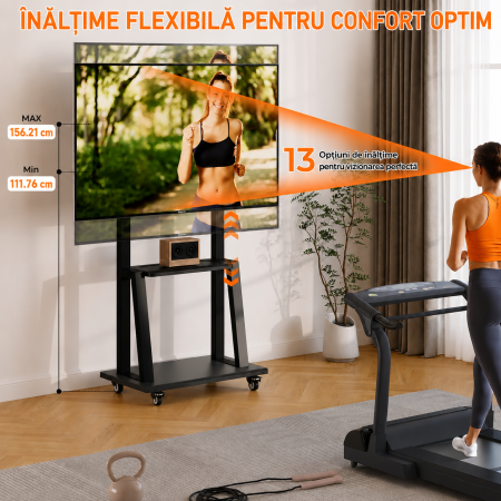 AM318 - Suport TV pentru Televizor 32-75 Inch si 2 comode [7]