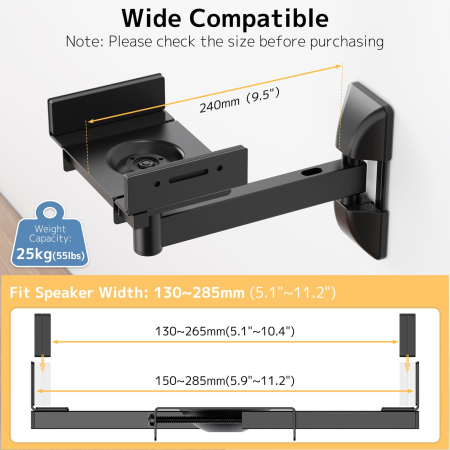 Set 2 x Suporturi universale de perete pentru Boxe Audio [1]