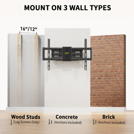 Pachet Suport TV de perete, pentru televizor 37–80 inch, compatibil vesa pana la 600x400, functie inclinare, retractare, rotire si nivelare, montaj rapid cu blocare automata si Prelungitor 3000 W de 5 metri lungime [6]