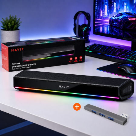 Boxe Portabile sau Desktop - Set soundbar Bluetooth SK770BT